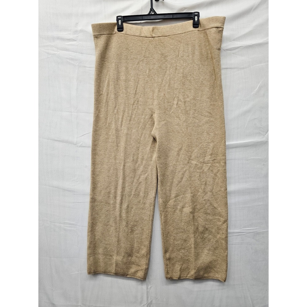 Isabel by Ingrid & Isabel Womens Maternity Ribbed Pants Tan Viscose Size XXL